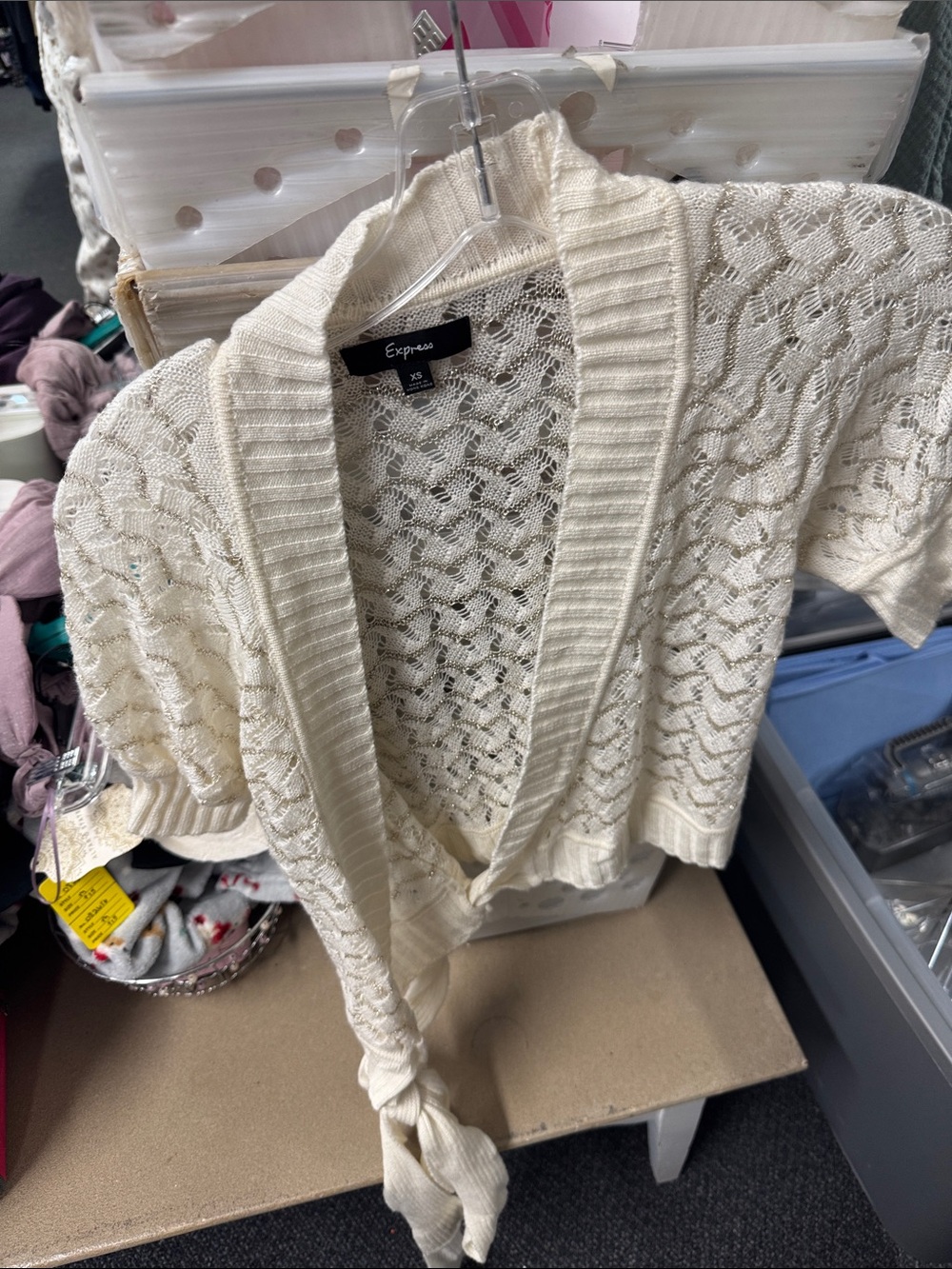 Express crop wrap cardigan XS // 092730